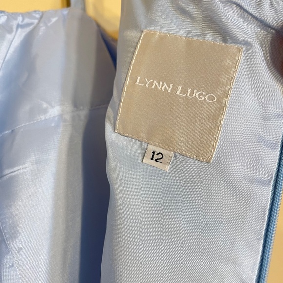 Elegant Blue Satin Dress - Picture 10 of 12